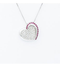 Collier Coeur - Diamants & Rubis - Castafiore