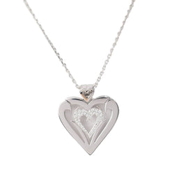 Collier coeur en or blanc et diamants - Castafiore