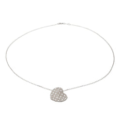 Collier Coeur Or blanc Diamant - Castafiore