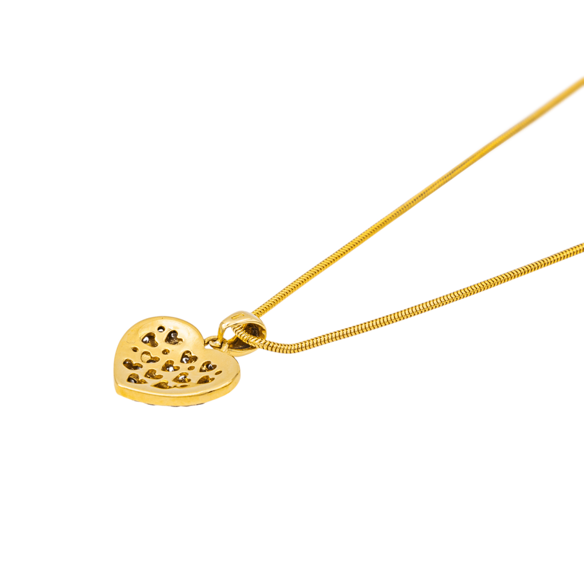 Collier Coeur Or jaune Diamant - Castafiore