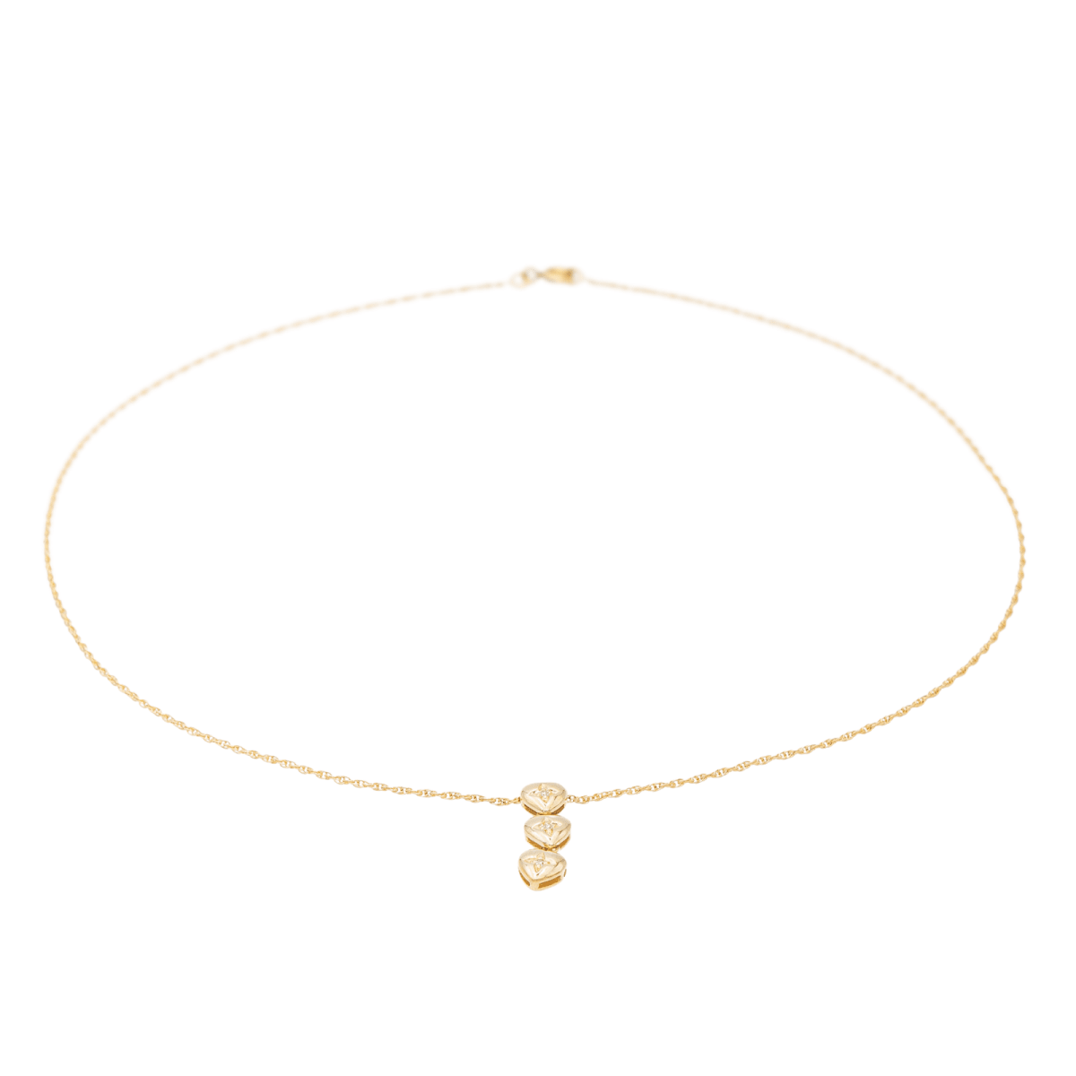 Collier Cœur Or jaune Diamant - Castafiore