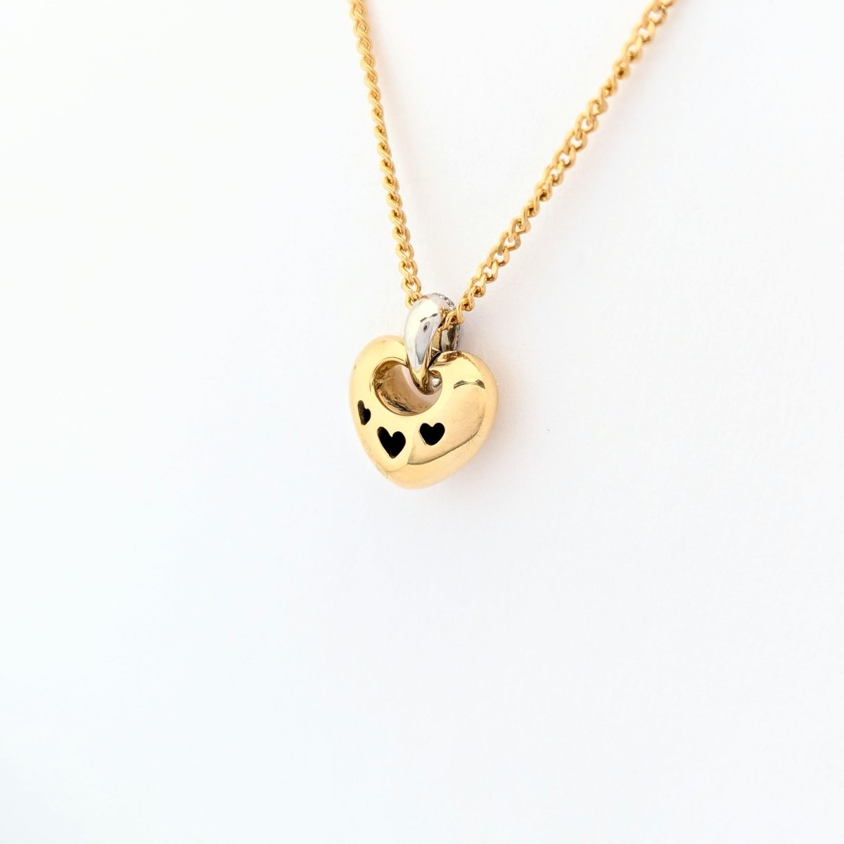 Collier Cœur or jaune et diamants - Castafiore