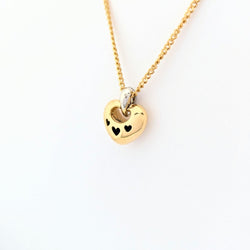 Collier Cœur or jaune et diamants - Castafiore