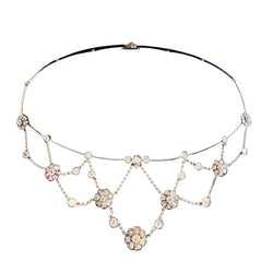 Collier Collerette or/argent et diamants taille coussin - Castafiore