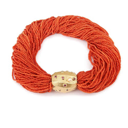 Collier Corail Torsadé Or Jaune 18 Carats - Castafiore