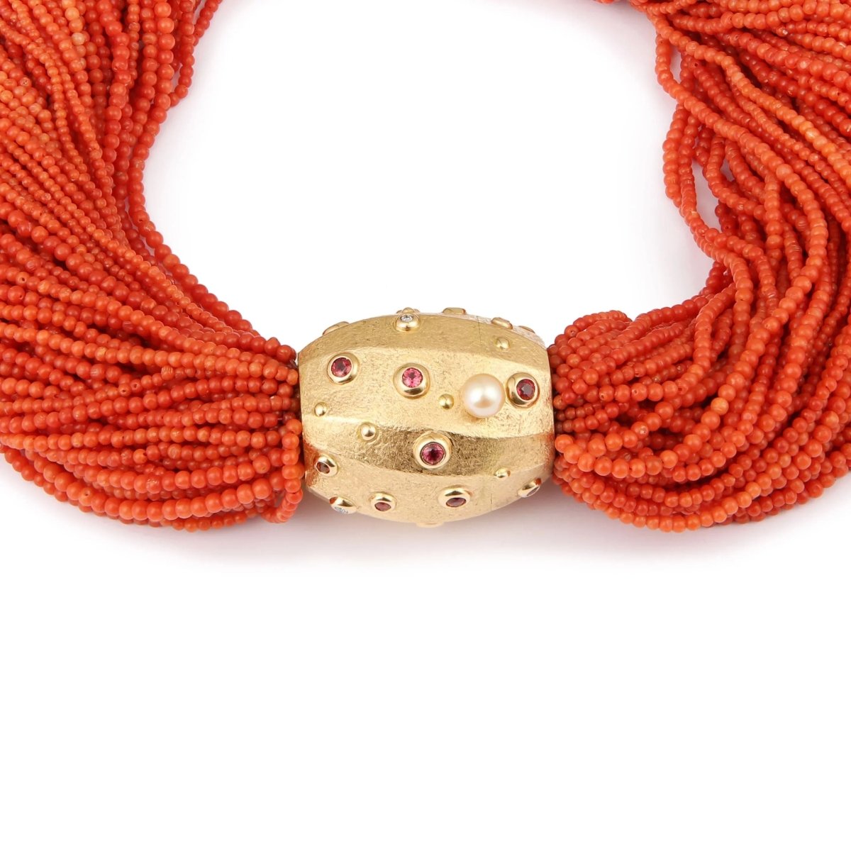 Collier Corail Torsadé Or Jaune 18 Carats - Castafiore