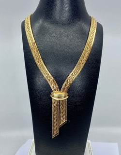 Collier cravate en or jaune 18 carats - Castafiore