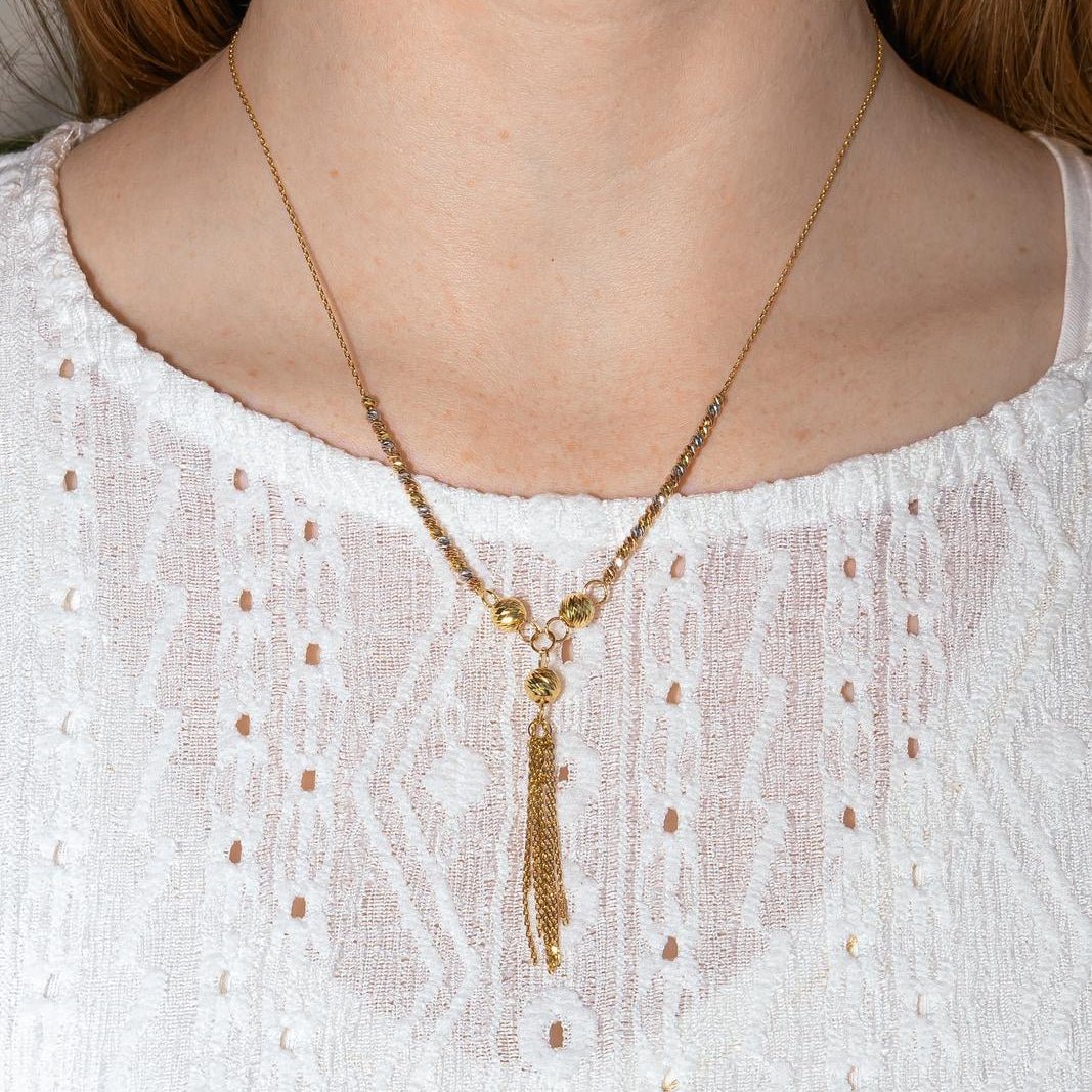 Collier Cravate en or jaune, or blanc et or rose - Castafiore