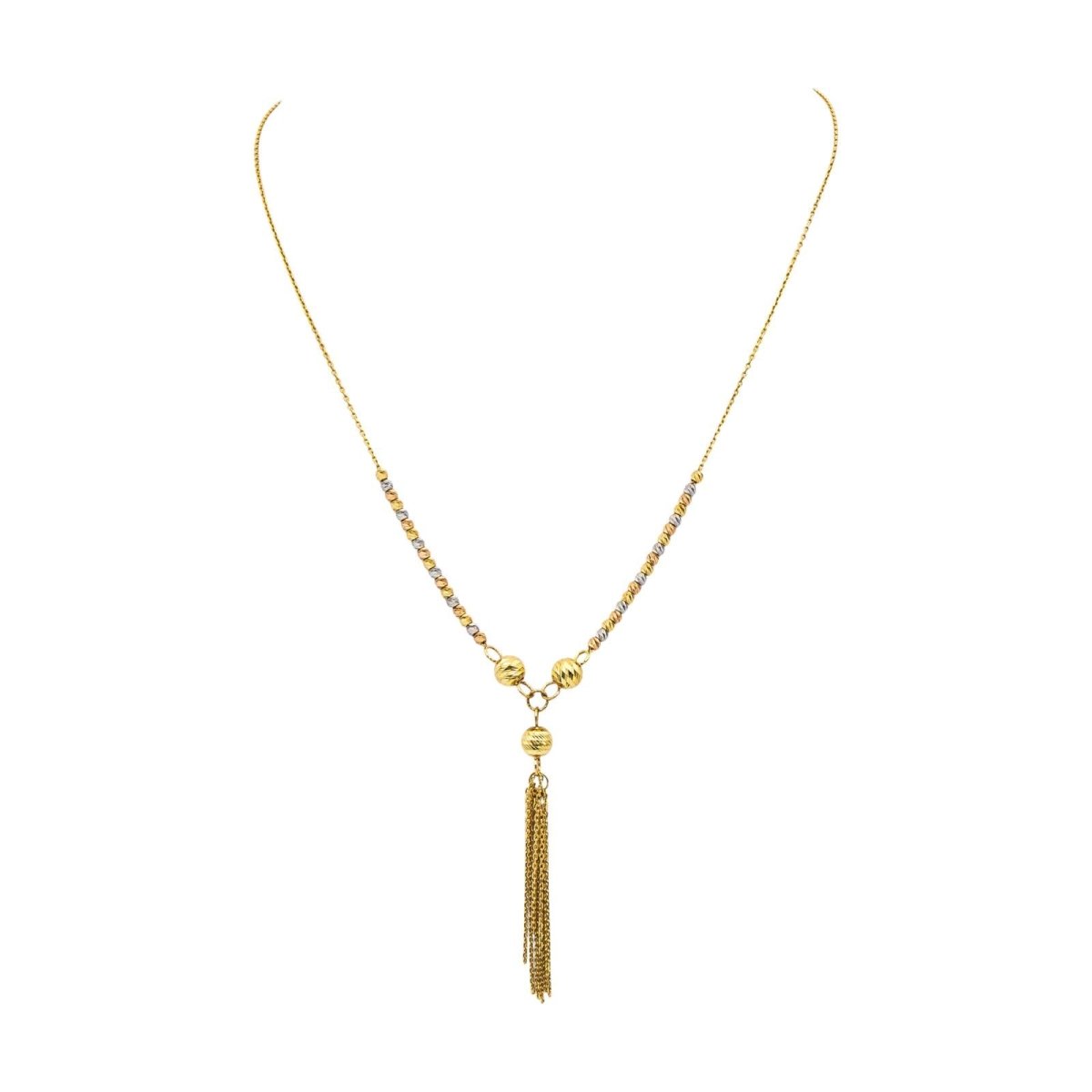 Collier Cravate en or jaune, or blanc et or rose - Castafiore