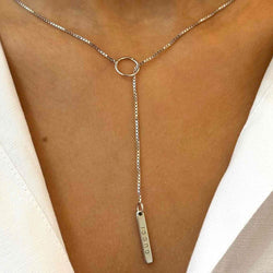 Collier Cravate GUCCI "Link to love" en or blanc - Castafiore