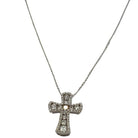 Collier Croix en or blanc et diamant - Castafiore