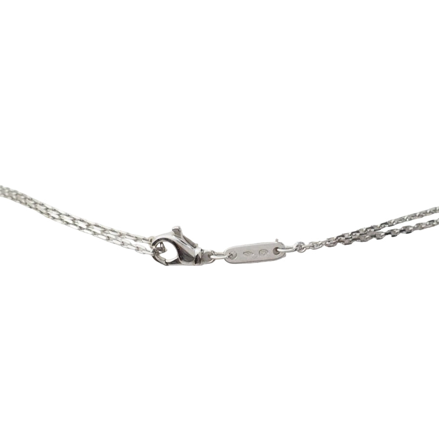 collier croix vintage en or blanc et diamants - Castafiore