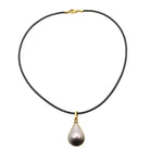 Collier cuir en or & perle - Castafiore