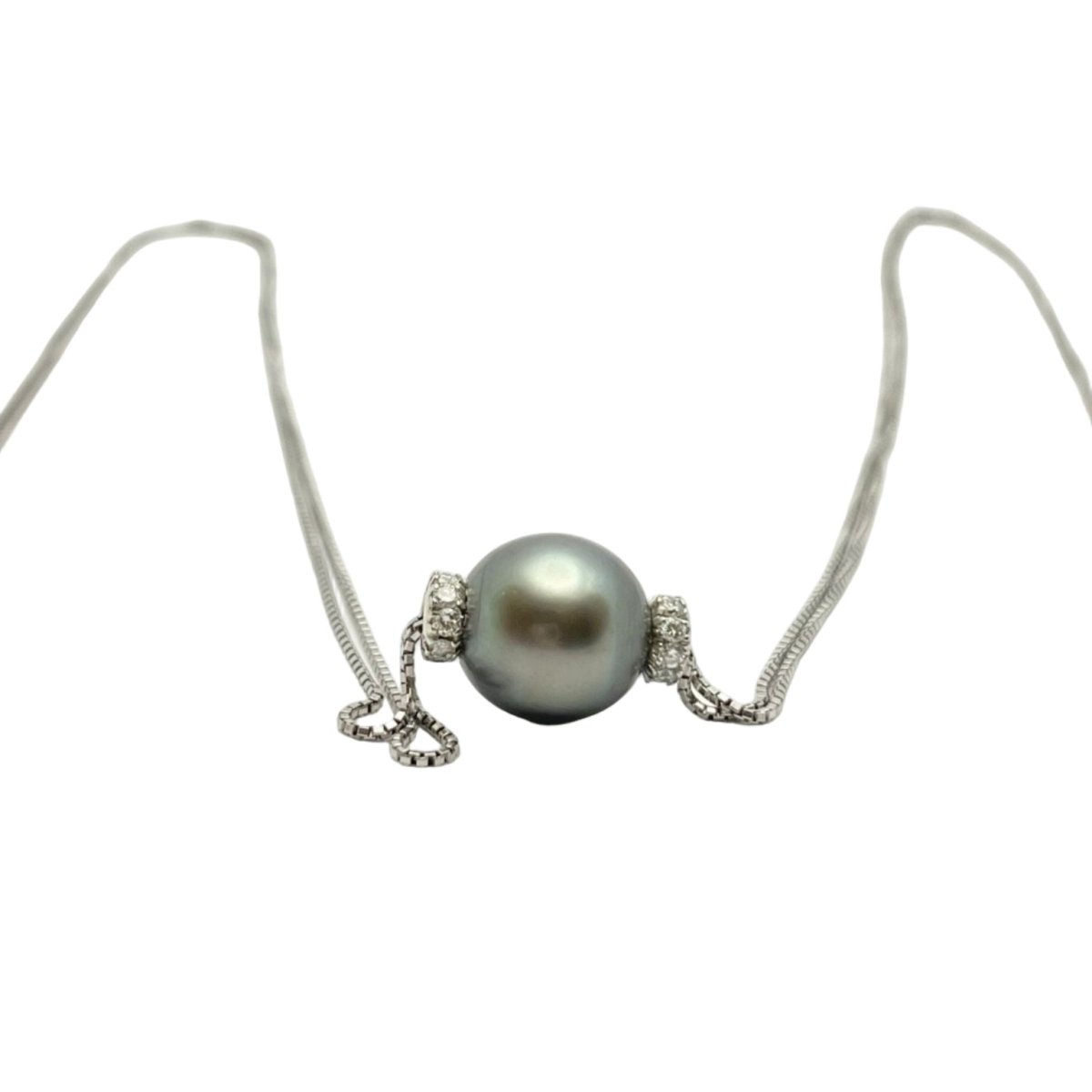 Collier DAMIANI en or blanc, perle et diamants - Castafiore