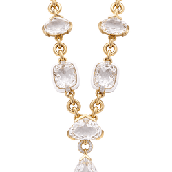 Collier DAVID WEBB en or jaune, cristaux et diamants - Castafiore