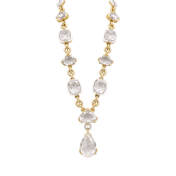 Collier DAVID WEBB en or jaune, cristaux et diamants - Castafiore