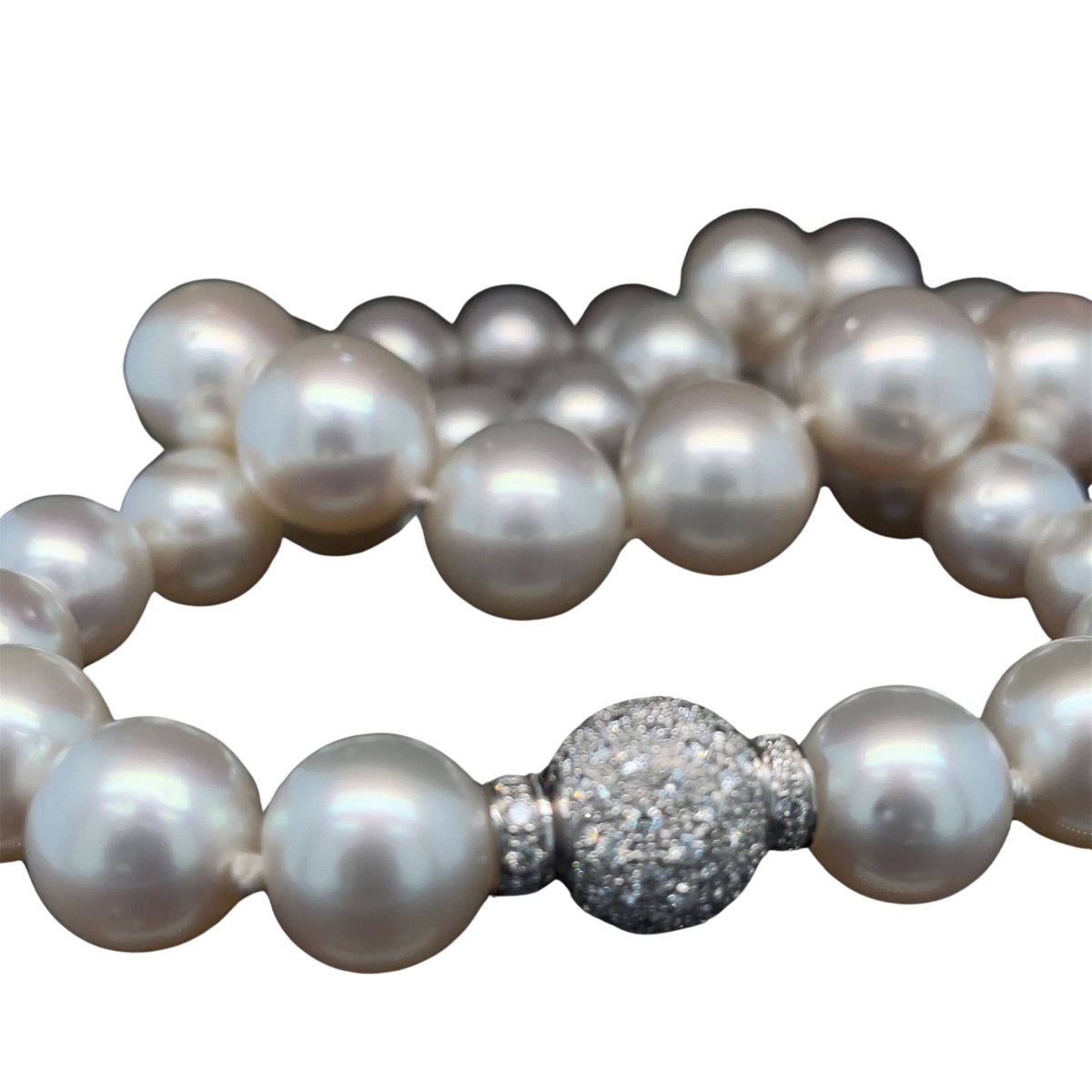 Collier de perles blanches d'Australie - Castafiore