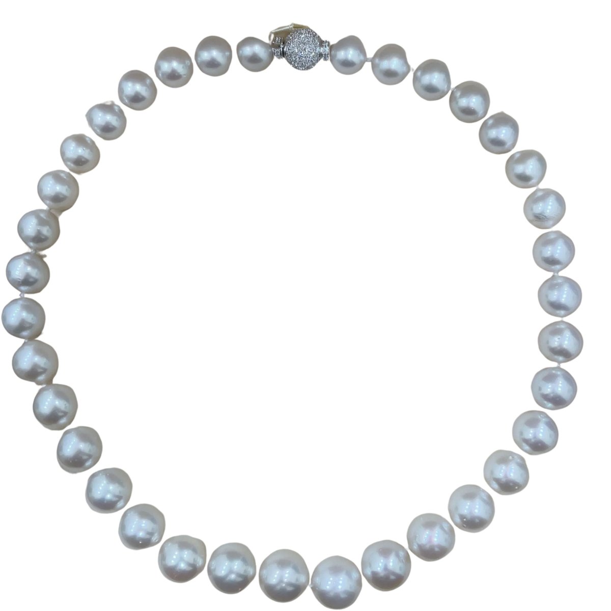 Collier de perles blanches d'Australie - Castafiore