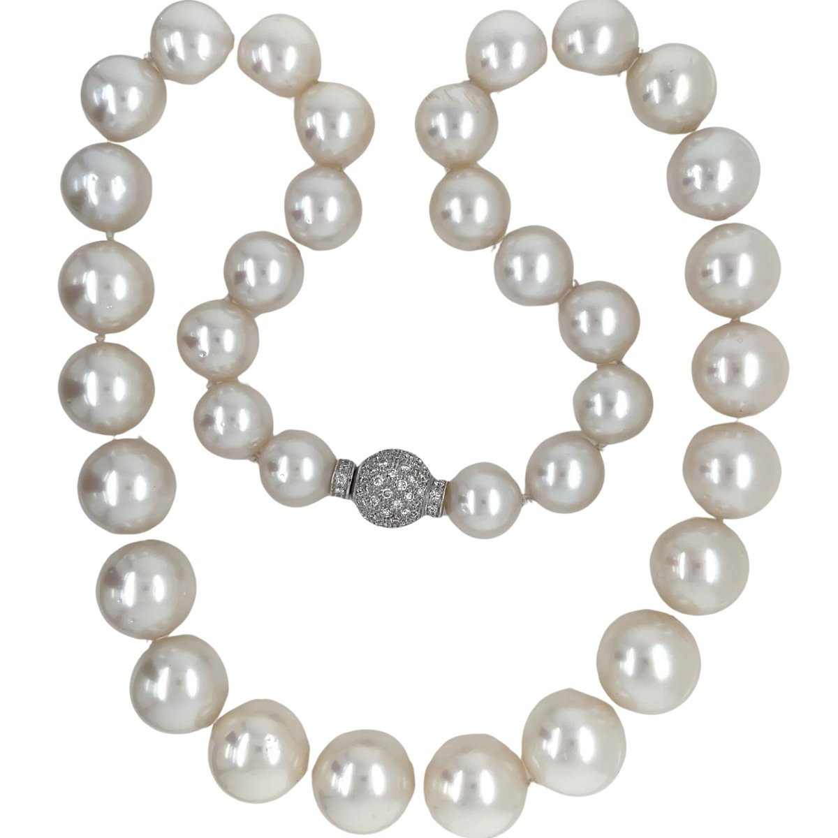 Collier de perles blanches d'Australie - Castafiore