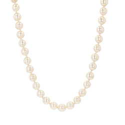 Collier de perles de culture baroque et son fermoir ancien - Castafiore