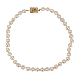 Collier de perles de culture baroque et son fermoir ancien - Castafiore