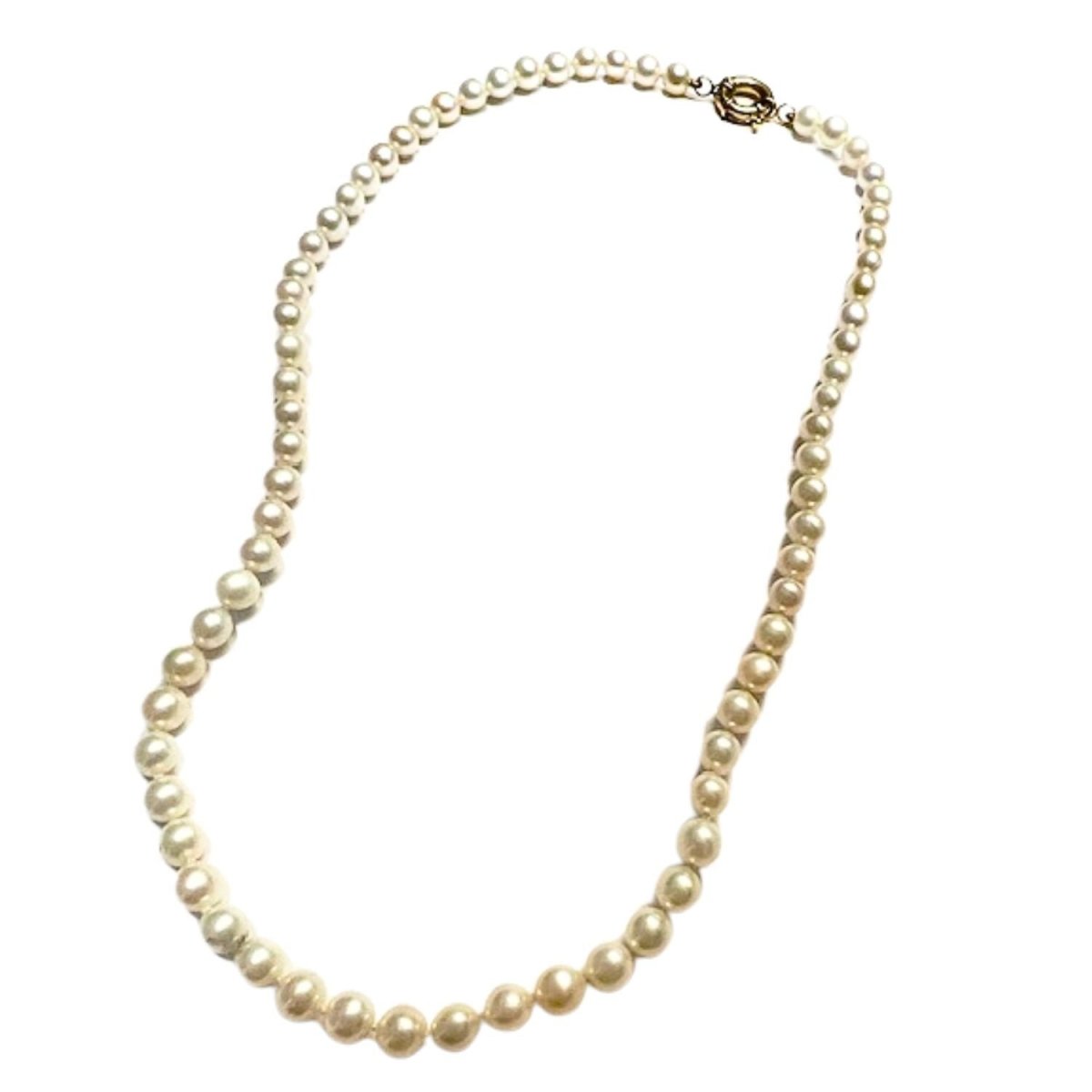Collier de perles de culture, le fermoir en or jaune - Castafiore