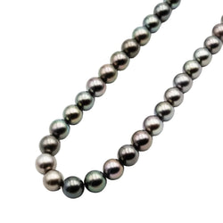 Collier de Perles en perles de Tahiti, or blanc et diamants - Castafiore