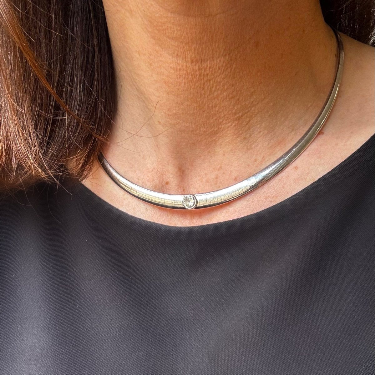 Collier diamant maille Oméga - Castafiore