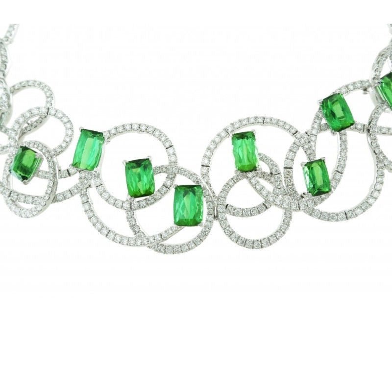 Collier diamants tourmalines - Castafiore