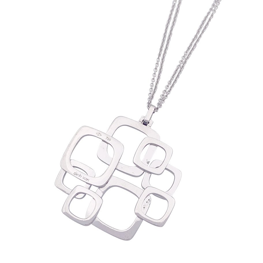 Collier DIHN VAN, "Surimpression"en or blanc et diamants - Castafiore