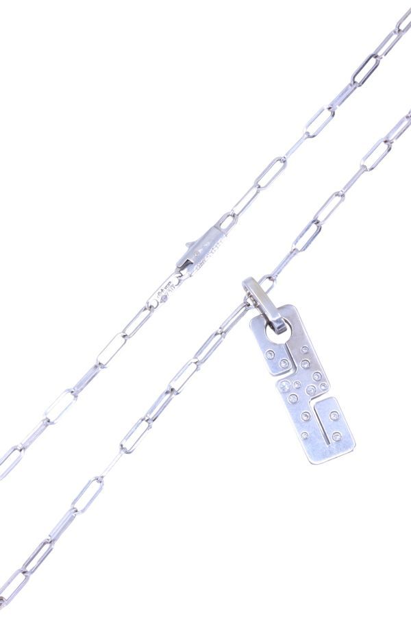 Collier DINH VAN "Seventies" en or blanc et diamants - Castafiore