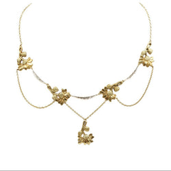 Collier draperie Art nouveau en or - Castafiore