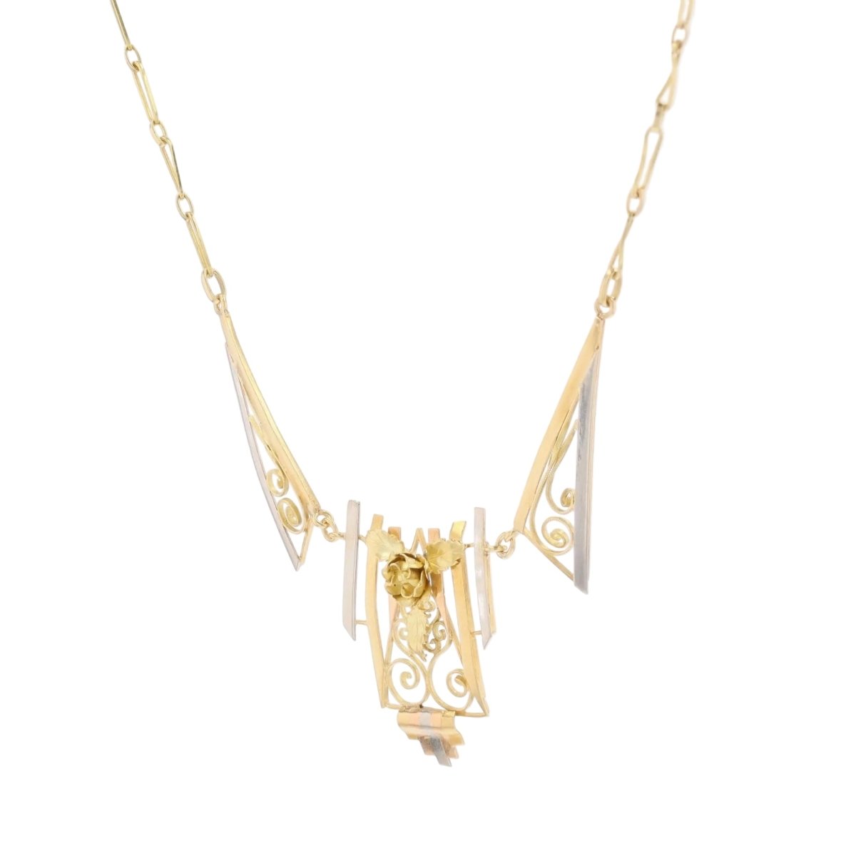 Collier Draperie en or blanc et or jaune - Castafiore