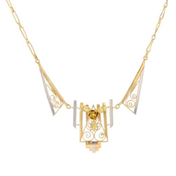 Collier Draperie en or blanc et or jaune - Castafiore