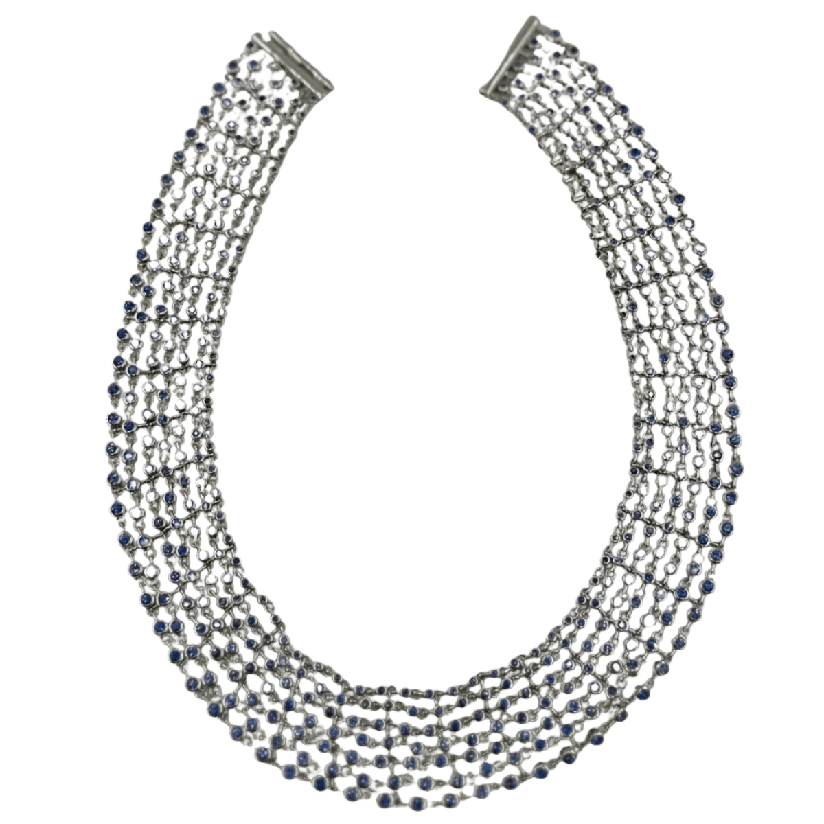 Collier Draperie en or blanc et saphirs - Castafiore