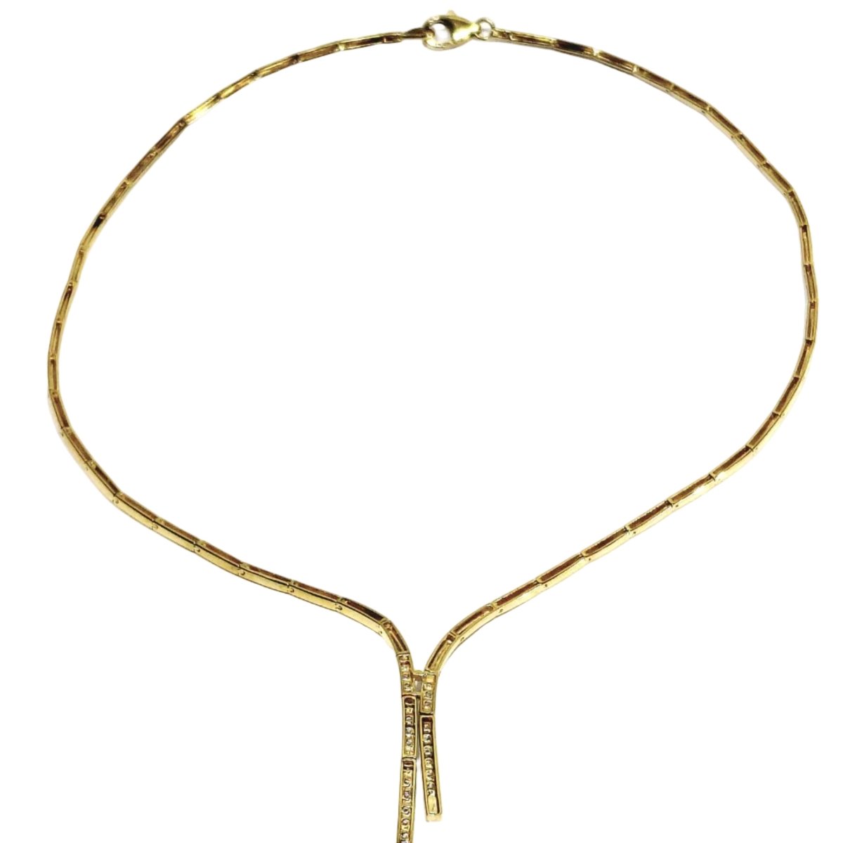 Collier Draperie en or champagne et diamants - Castafiore