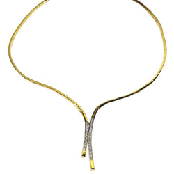 Collier Draperie en or champagne et diamants - Castafiore
