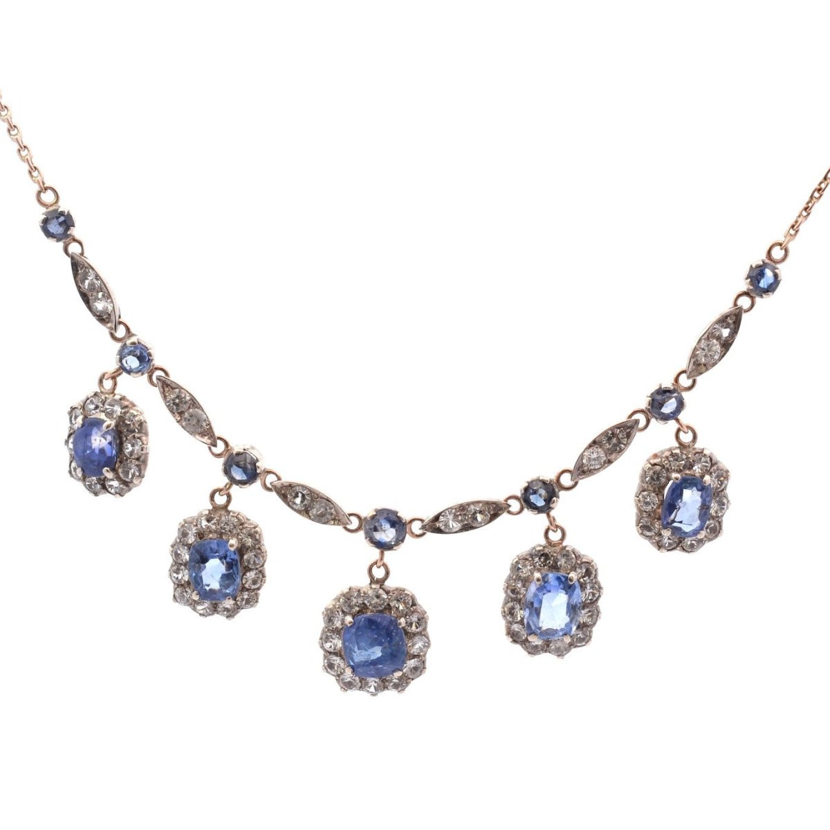 Collier Draperie en or et saphir - Castafiore
