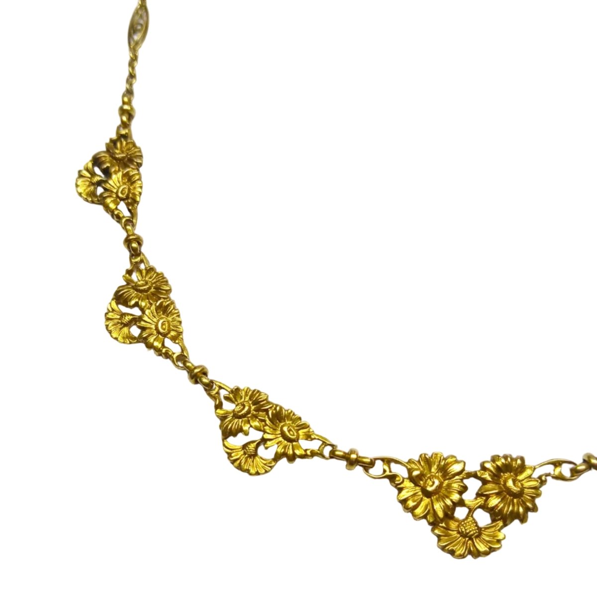 Collier Draperie en or jaune. - Castafiore