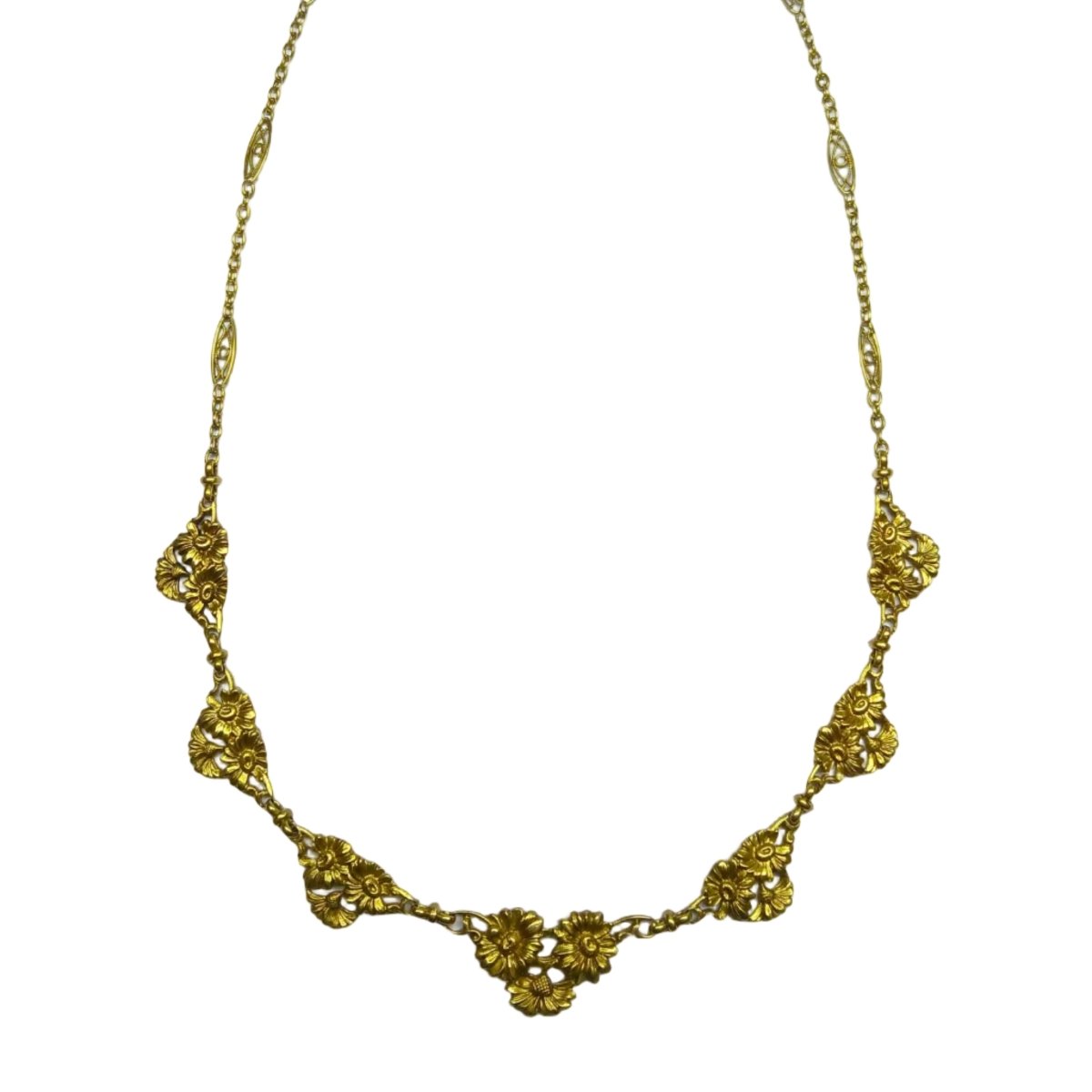 Collier Draperie en or jaune. - Castafiore