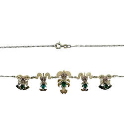 Collier Draperie en or jaune et émeraude - Castafiore