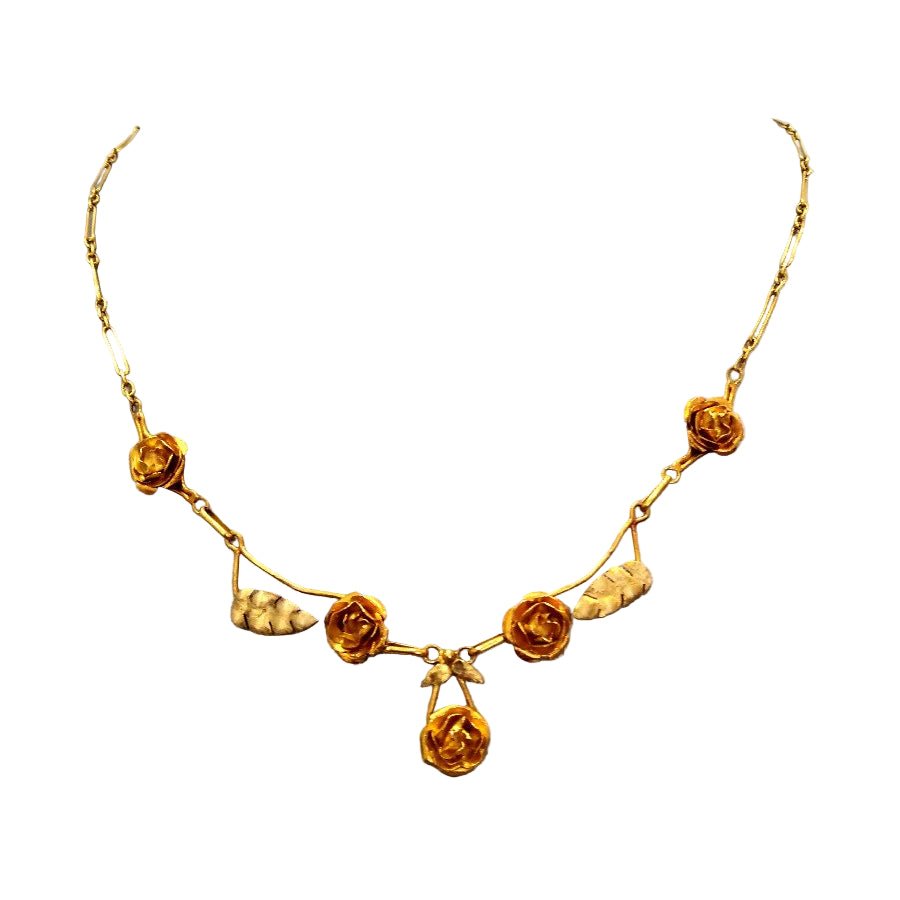 Collier Draperie en or jaune et or rose - Castafiore