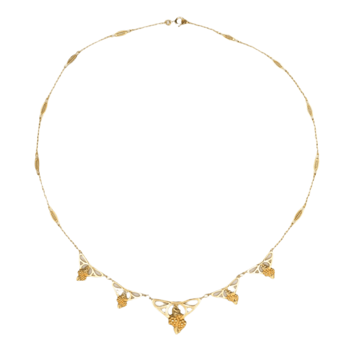 Collier Draperie en or jaune et perles - Castafiore