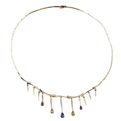 Collier Draperie en or jaune et saphirs - Castafiore