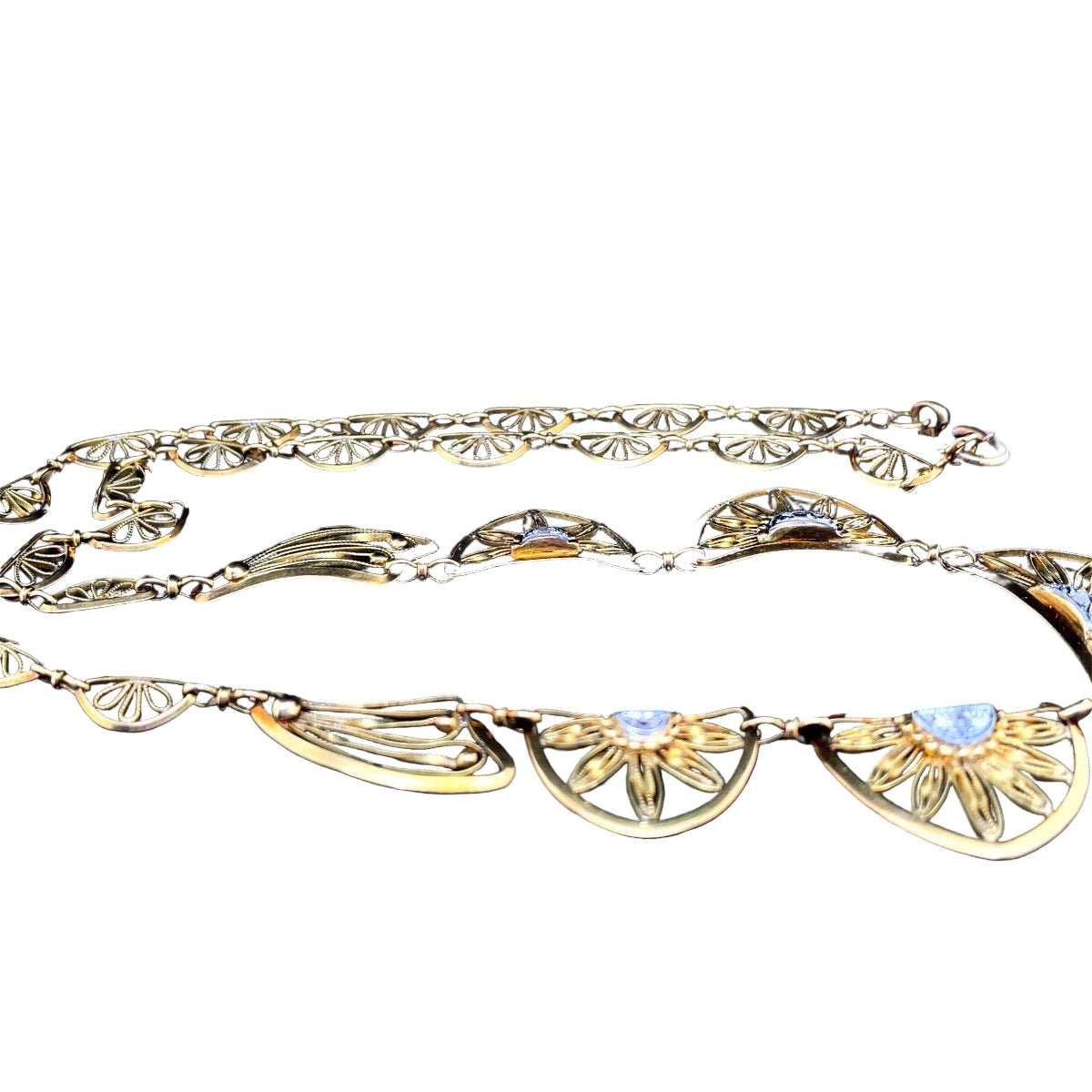 Collier Draperie en or jaune, or blanc, et diamants - Castafiore