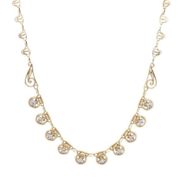 Collier Draperie en or jaune, or blanc et diamants - Castafiore