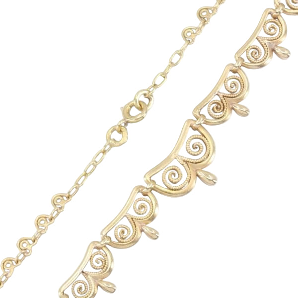 Collier Draperie filigrane en or jaune - Castafiore