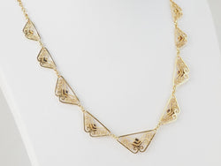 Collier draperie Fin XIXème en or jaune - Castafiore