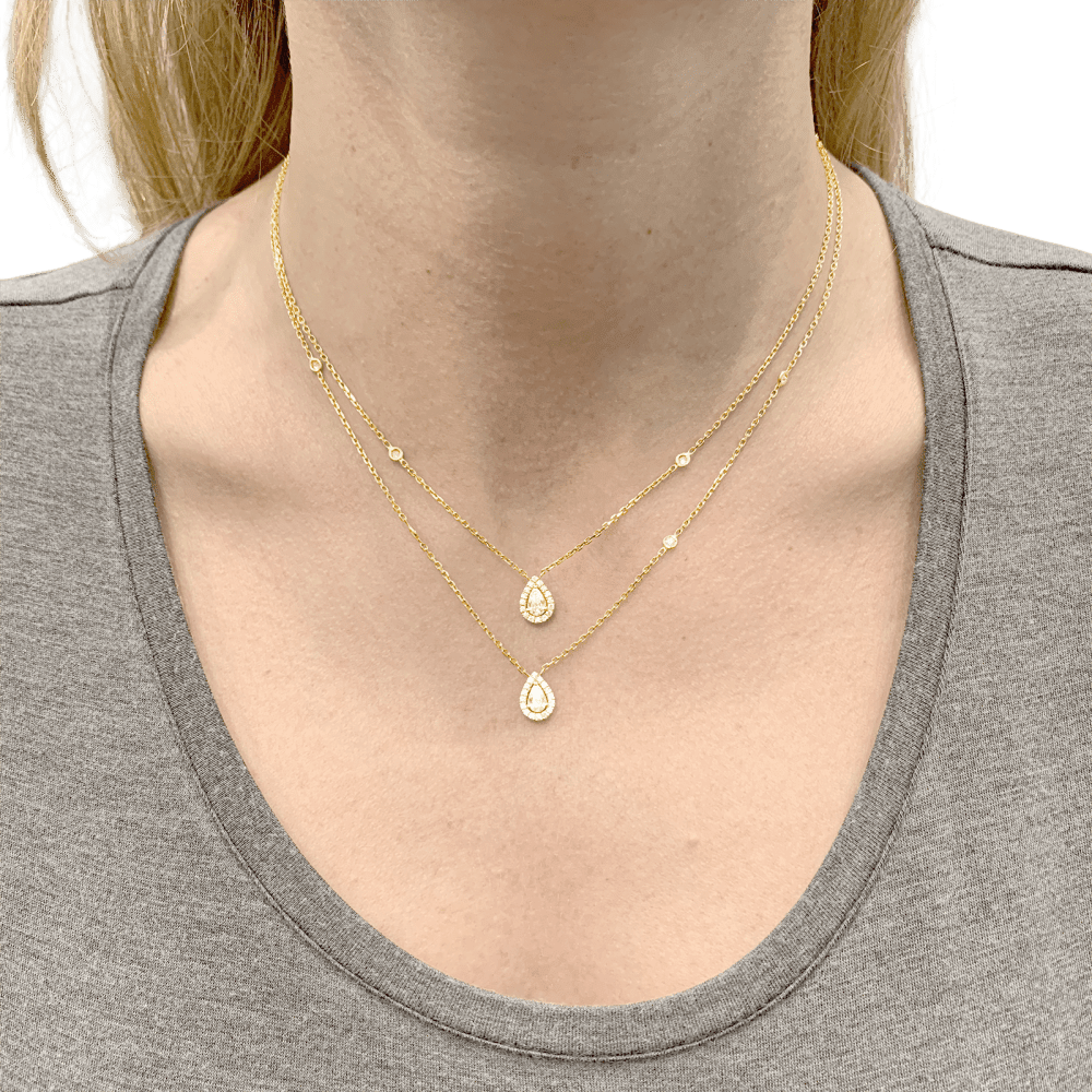 Collier EDOUARD NAHUM maille forçat en or jaune et diamants - Castafiore