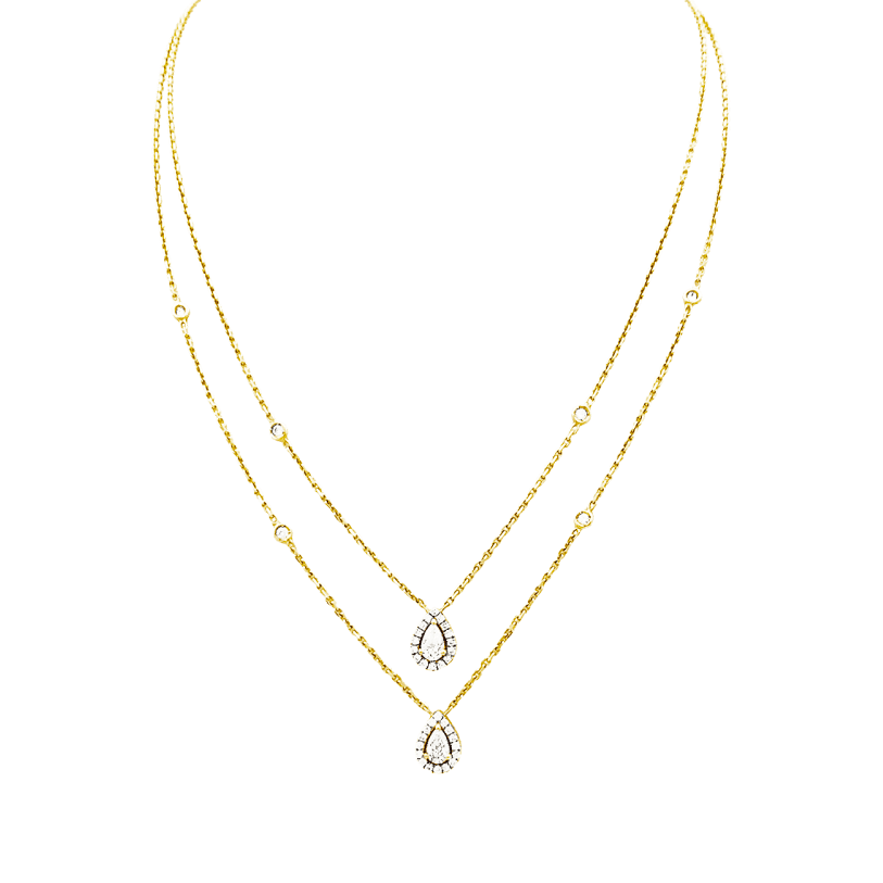 Collier EDOUARD NAHUM maille forçat en or jaune et diamants - Castafiore